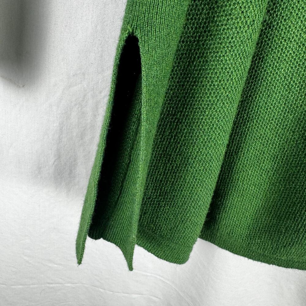 J. Jill Size ST S Tall Green Tunic Sweater Textured Round Neck Long Cotton Blend - Picture 6 of 9